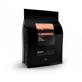 A bag of Dimattina coffee 250g with Mr. Dynamite label